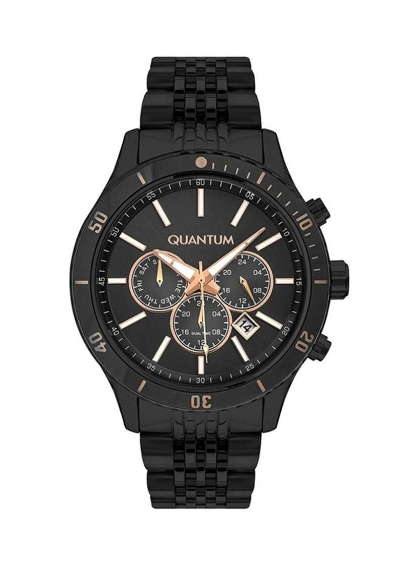 Quantum ADG931.650 Quartz Çelik Siyah Multifonksiyon 47 Mm Erkek Saat