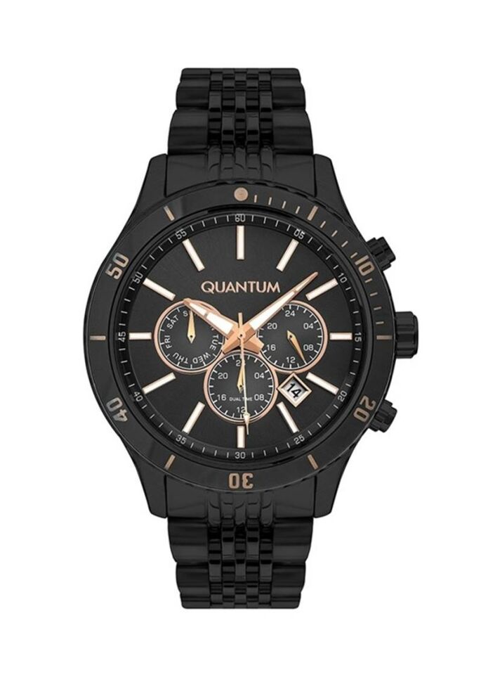 Quantum ADG931.650 Quartz Çelik Siyah Multifonksiyon 47 Mm Erkek Saat