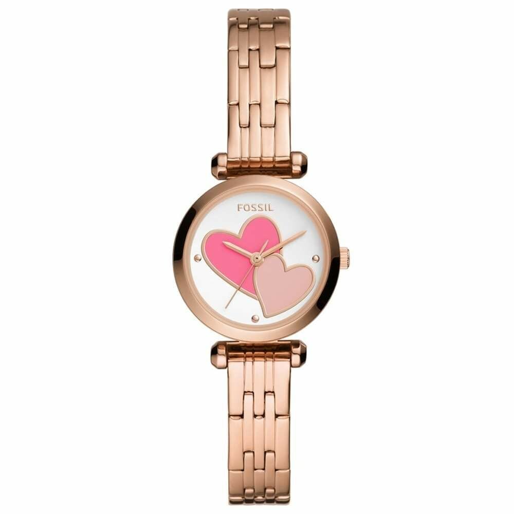 Fossil FBQ3697 Quartz Çelik Rose Gold Beyaz Kadran 26 Mm Kadın Kol Saati