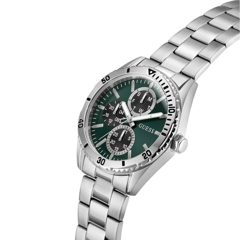 Guess GUGW1061G1 Quartz Çelik Gri Yeşil Kadran 43 Mm Erkek Kol Saati