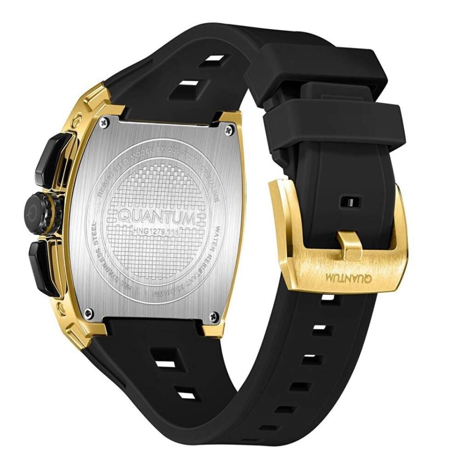 Quantum HNG1279.111 Quartz Silikon Siyah 47 Mm Erkek Kol Saati