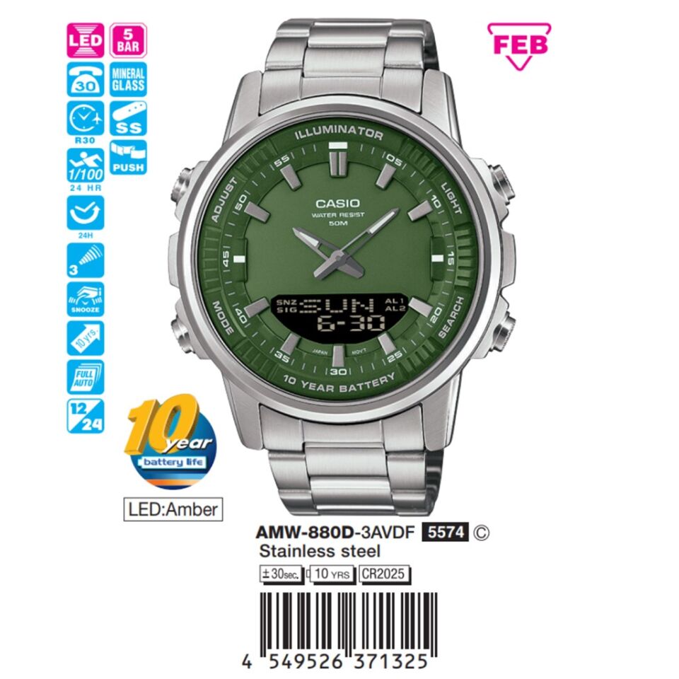 Casio AMW-880D-3AVDF Casio AMW-880D-3AVDF Kol Saati