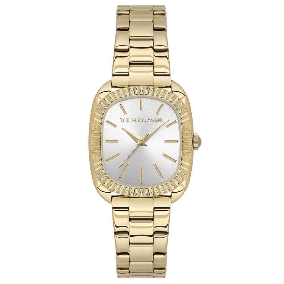 U.s. Polo Assn. USPA2143-04 Quartz Çelik Altın Rengi Gri Kadran 28X33 Mm Kadın Kol Saati