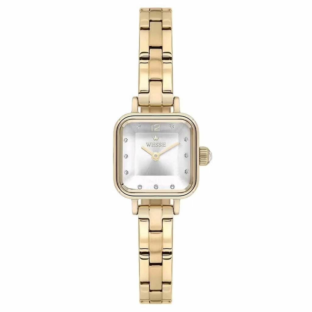 Wesse WWL117003 Quartz Çelik Altın Rengi Gri Kadran 21 Mm Kadın Kol Saati