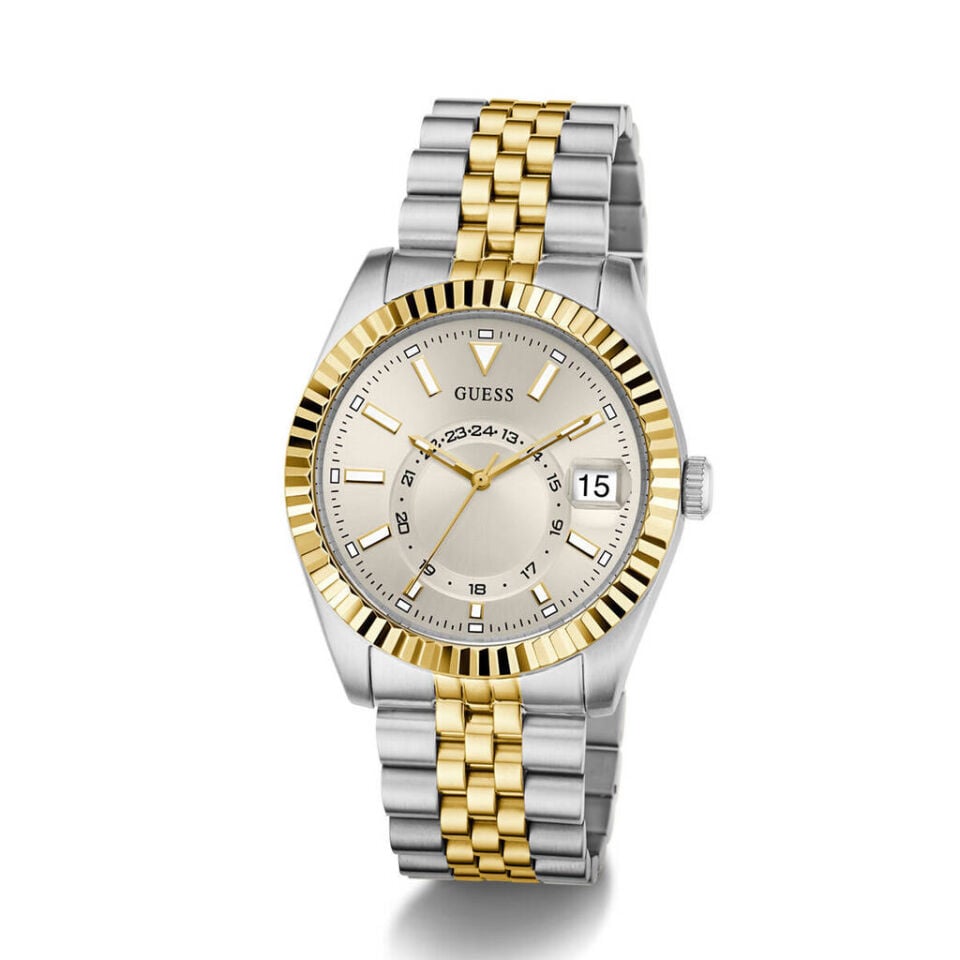 Guess GUGW0977G6 Quartz Çelik Gri Altın Rengi 42 Mm Erkek Kol Saati