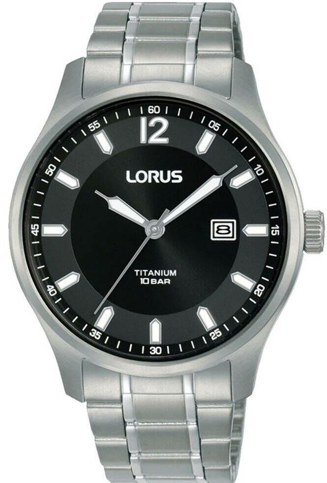 Lorus RH995QX9 Quartz Titanyum Kasa Çelik Gri Siyah Kadran 40 Mm Erkek Kol Saati