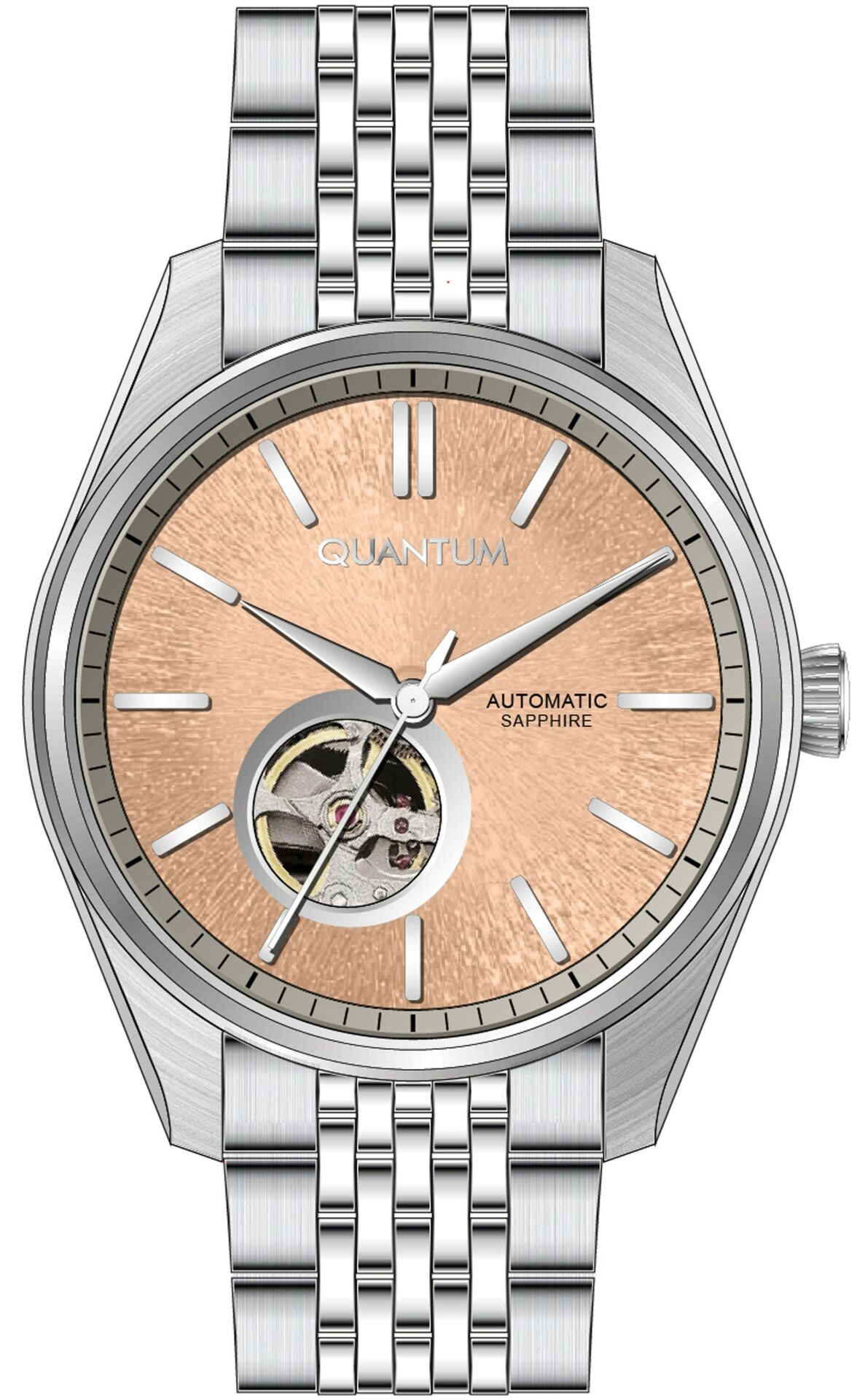 Quantum QMG1207.310 Otomatik Çelik Gri Safir 10 Atm 42 Mm Erkek Kol Saati