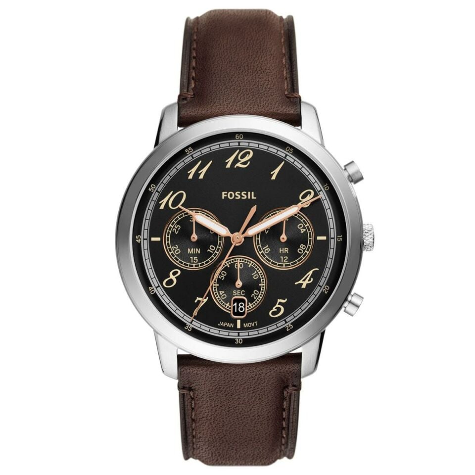 Fossil FFS6024 Quartz Deri Kahverengi 44 Mm Erkek Kol Saati
