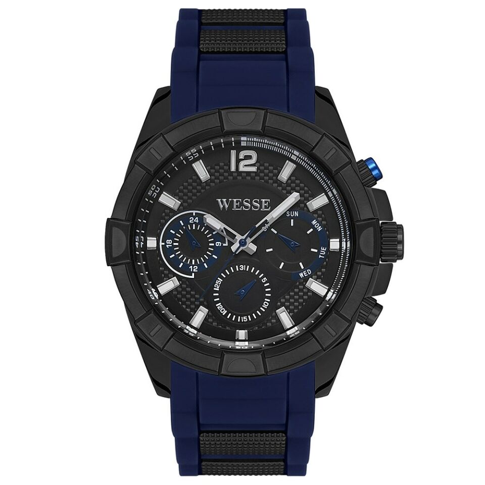 Wesse WWG401803 Quartz Silikon Siyah Kadran 46 Mm Erkek Kol Saati
