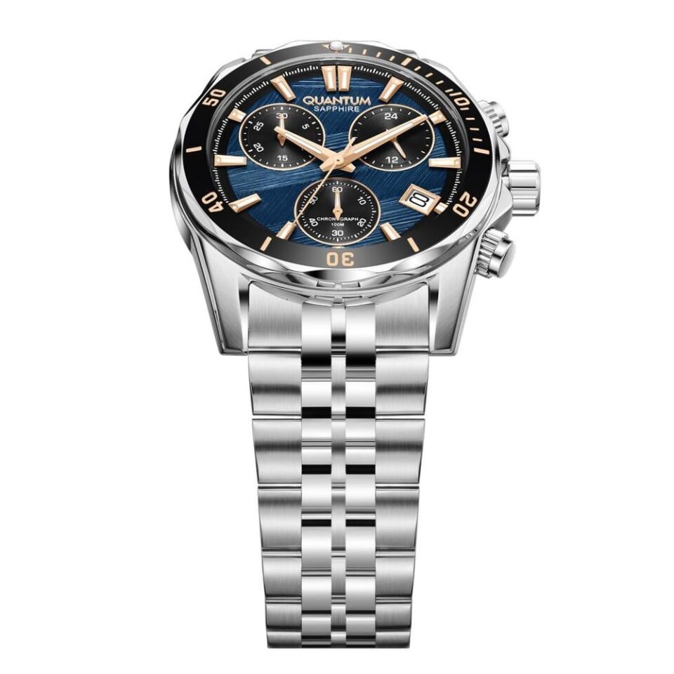 Quantum PWG1234B.590 Quartz Çelik Gri Safir 10 Atm 42 Mm Erkek Kol Saati