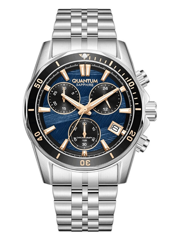 Quantum PWG1234B.590 Quartz Çelik Gri Safir 10 Atm 42 Mm Erkek Kol Saati