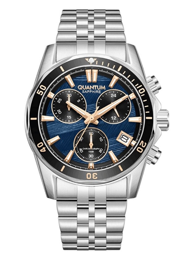 Quantum PWG1234B.590 Quartz Çelik Gri Safir 10 Atm 42 Mm Erkek Kol Saati