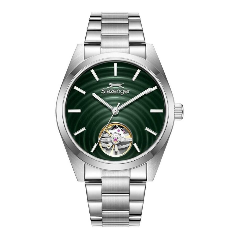 Slazenger SL.09.2625.1.390 Otomatik Çelik Gri Yeşil Kadran 10 Atm 42 Mm Erkek Kol Saati