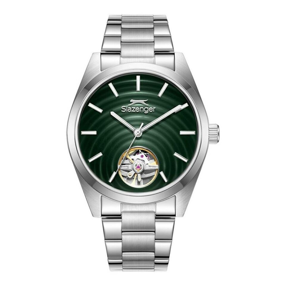 Slazenger SL.09.2625.1.390 Otomatik Çelik Gri Yeşil Kadran 10 Atm 42 Mm Erkek Kol Saati