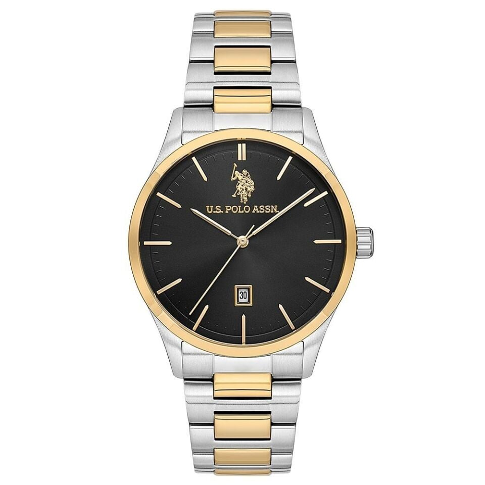 U.s. Polo Assn. USPA1072-06 Quartz Çelik Altın/Gri Siyah Kadran 42 Mm Erkek Kol Saati
