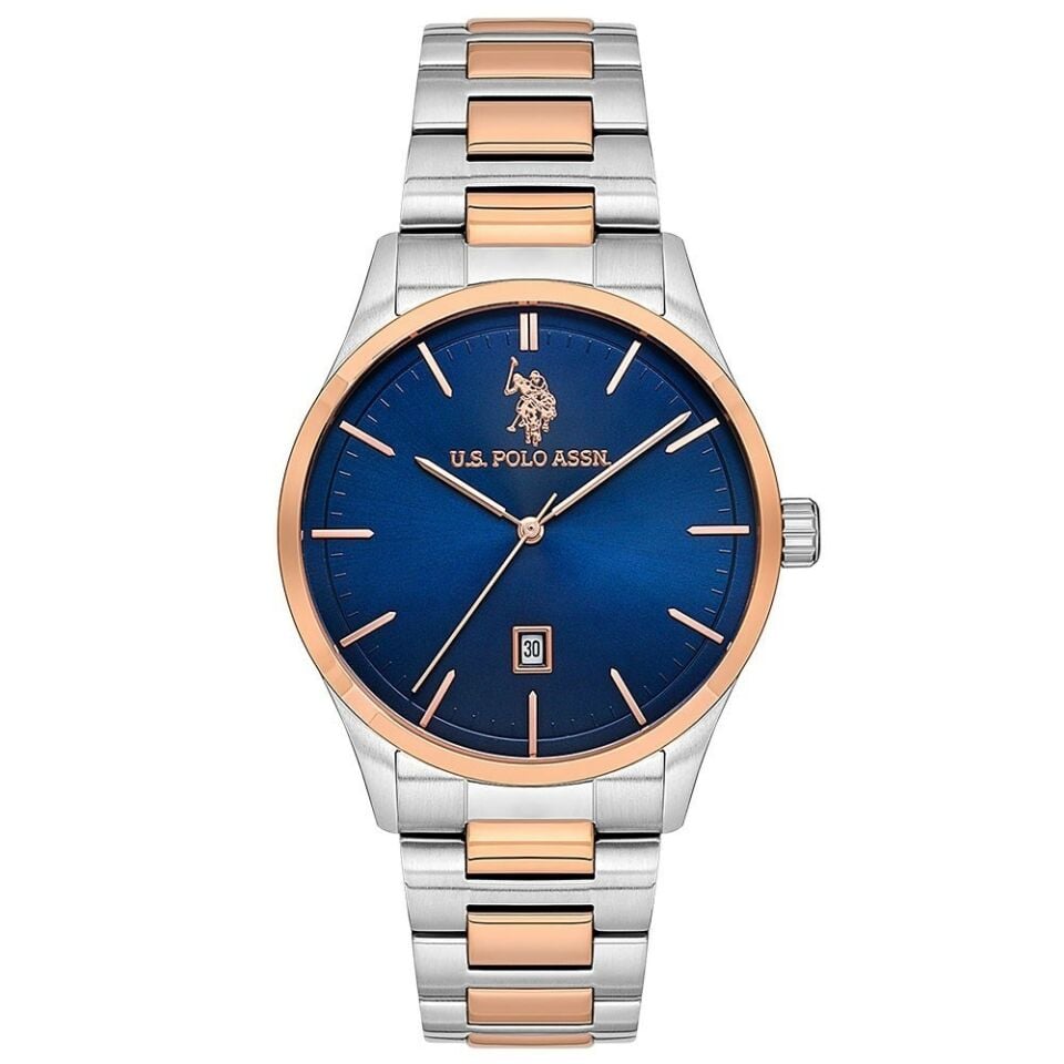 U.s. Polo Assn. USPA1072-05 Quartz Çelik Rose/Gri Mavi Kadran 42 Mm Erkek Kol Saati