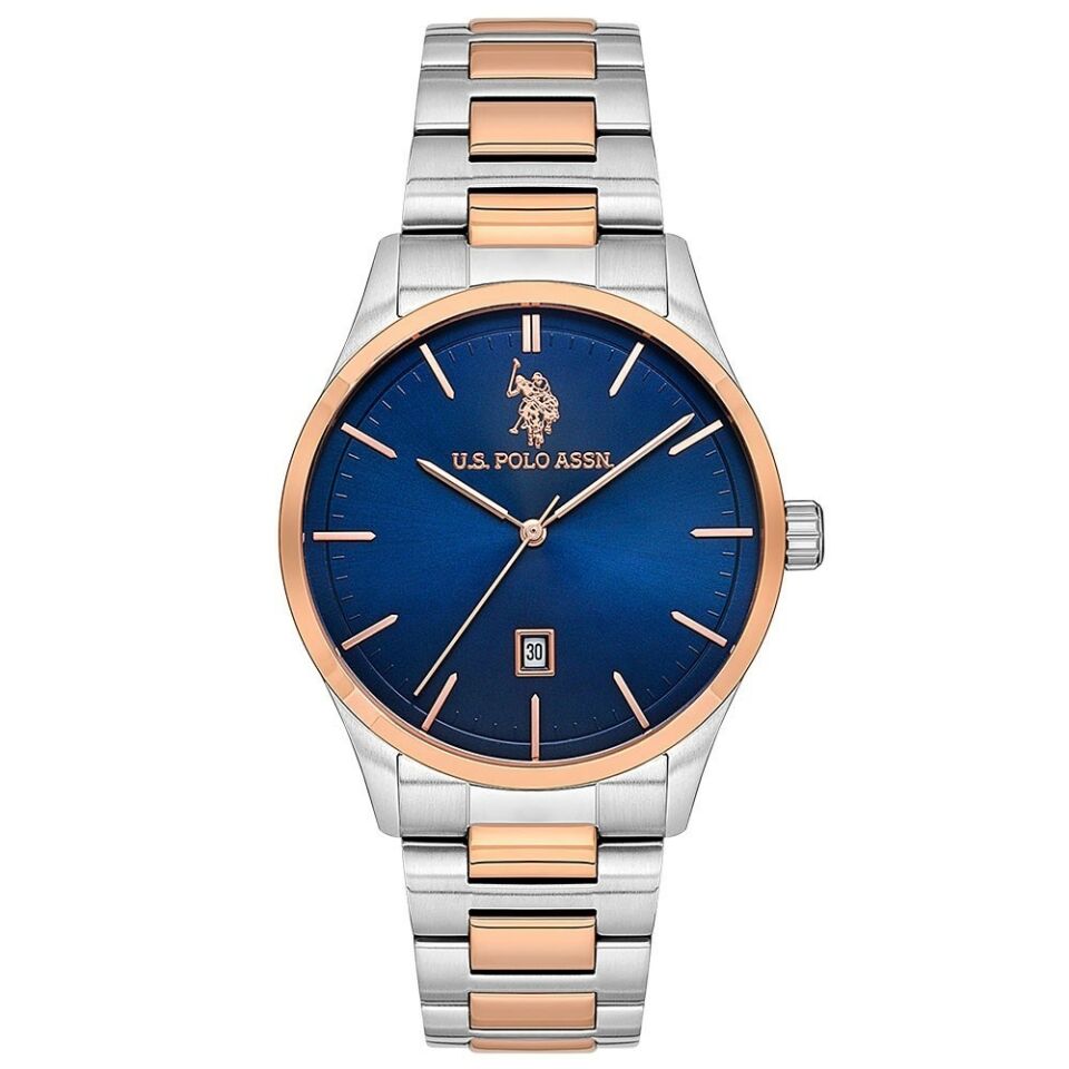 U.s. Polo Assn. USPA1072-05 Quartz Çelik Rose/Gri Mavi Kadran 42 Mm Erkek Kol Saati