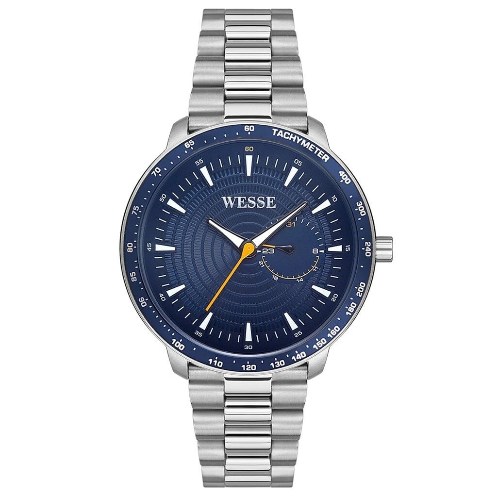 Wesse WWG207903 Quartz Çelik Gri Mavi Kadran 43 Mm Erkek Kol Saati
