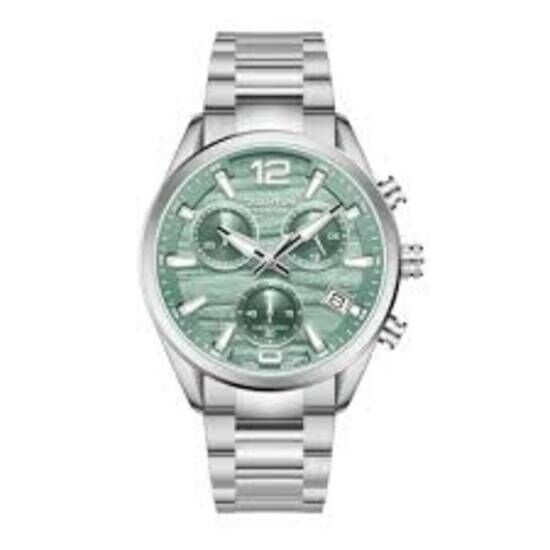 Quantum PWG1259.300 Quartz Çelik Gri Yeşil Kadran Safir Cam 41 Mm Erkek Kol Saati