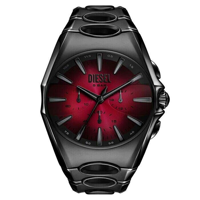 Diesel DZ4696 Quartz Çelik Siyah Kırmızı Kadran 48 Mm Erkek Kol Saati