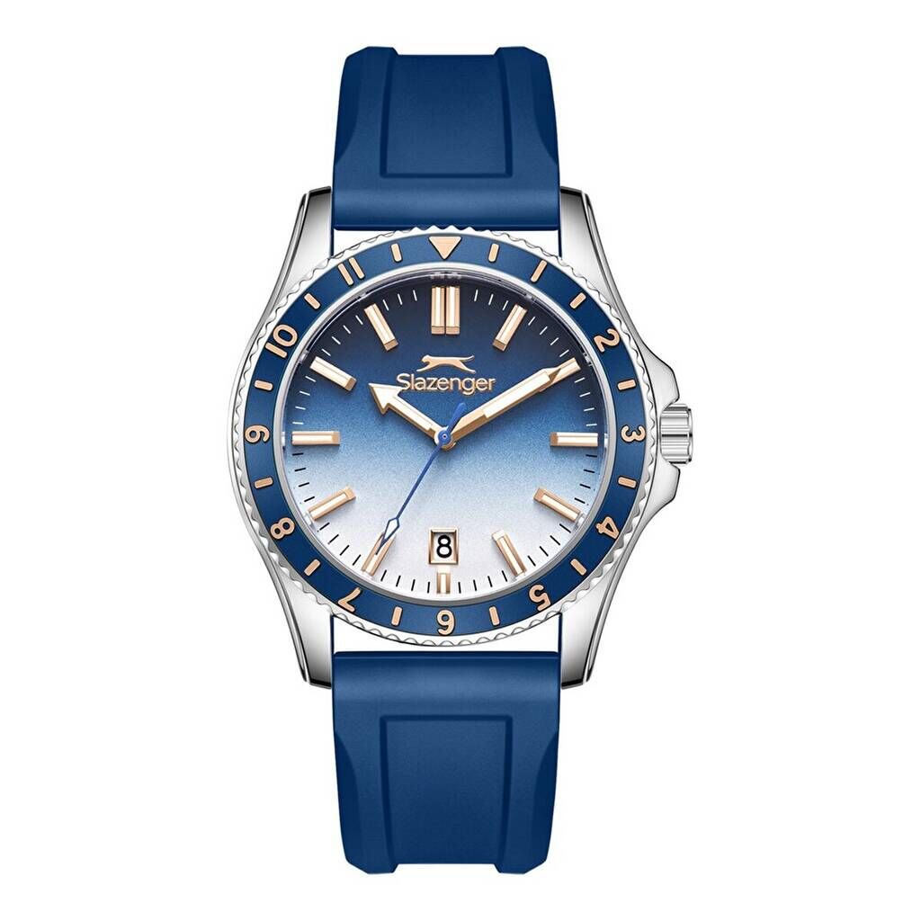Slazenger SL.09.2531.1.02 Quartz Silikon Mavi 42 Mm Erkek Kol Saati