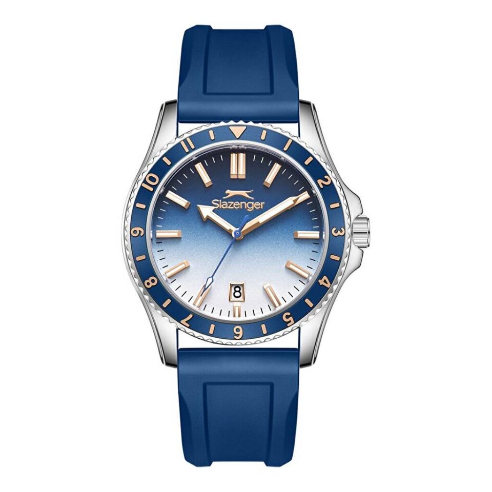 Slazenger SL.09.2531.1.02 Quartz Silikon Mavi 42 Mm Erkek Kol Saati