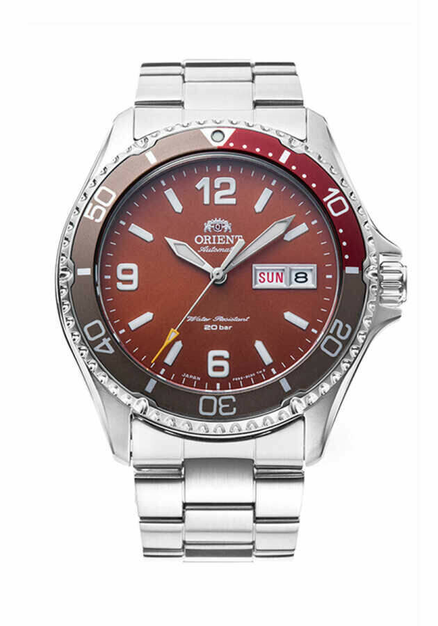 Orient RA-AA0820R19B Otomatik Çelik Gri Kırmızı Kadran Safir Cam 42 Mm Erkek Kol Saati