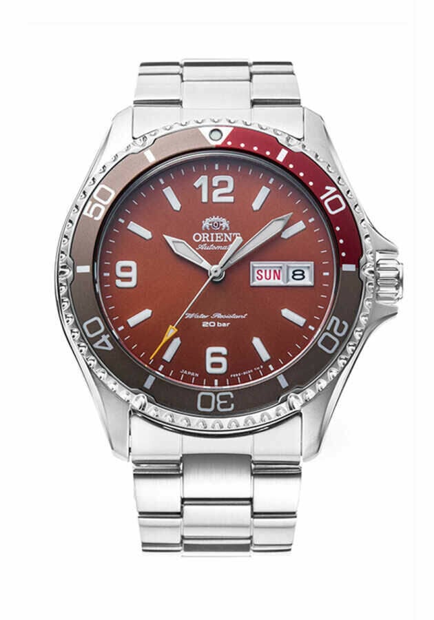 Orient RA-AA0820R19B Otomatik Çelik Gri Kırmızı Kadran Safir Cam 42 Mm Erkek Kol Saati
