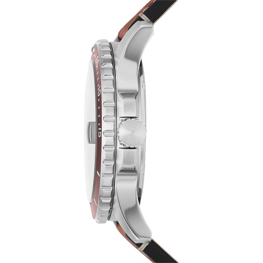 Fossil FFS5961 Quartz Deri Kahverengi Yeşil Kadran 10 Atm 42 Mm Erkek Kol Saati