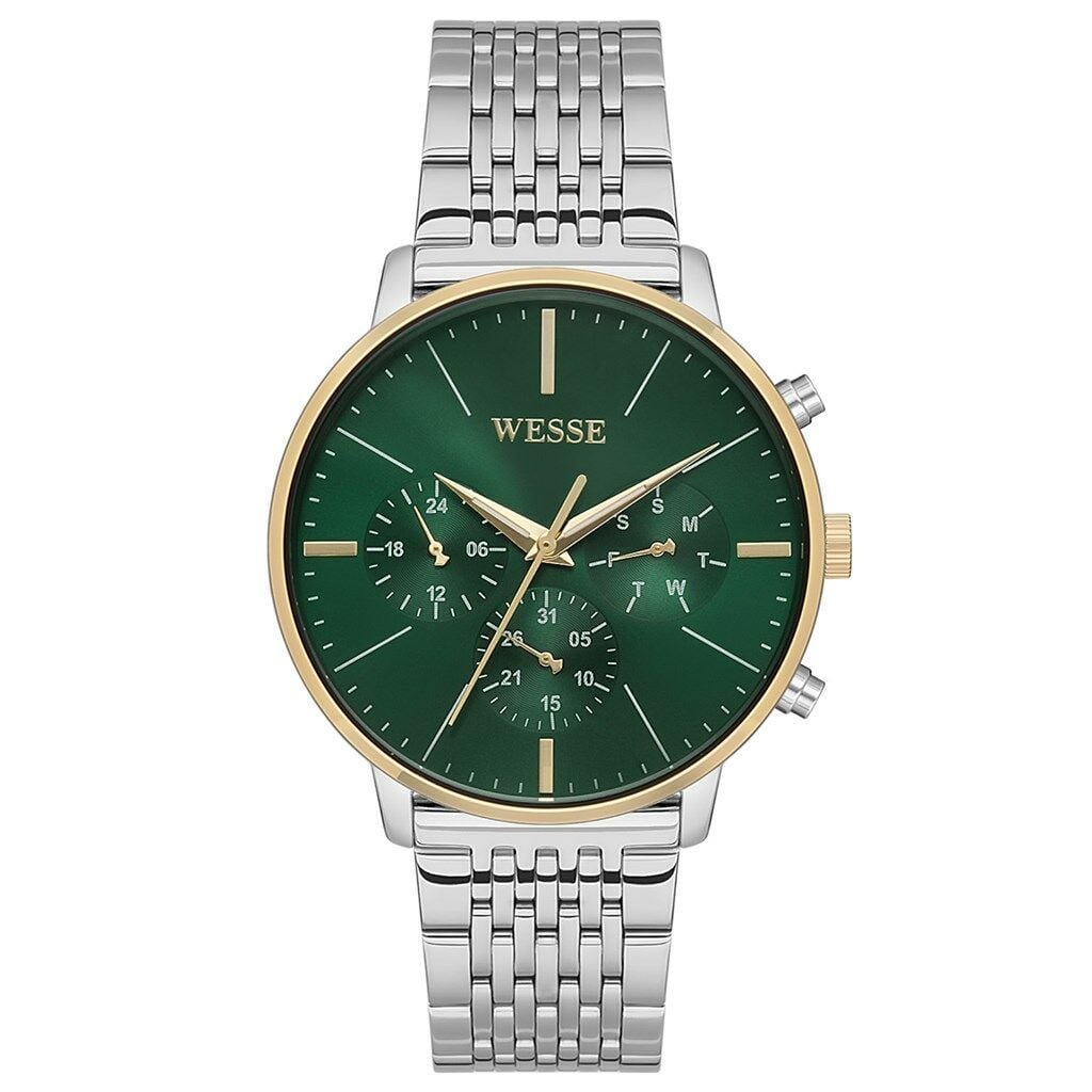 Wesse WWG401105SSA Quartz Çelik Gri Yeşil Kadran 42 Mm Erkek Kol Saati
