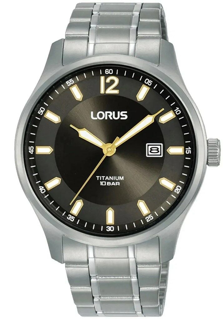 Lorus RH999QX9 Quartz Titanyum Gri Siyah Kadran 10 Atm 40 Mm Erkek Kol Saati
