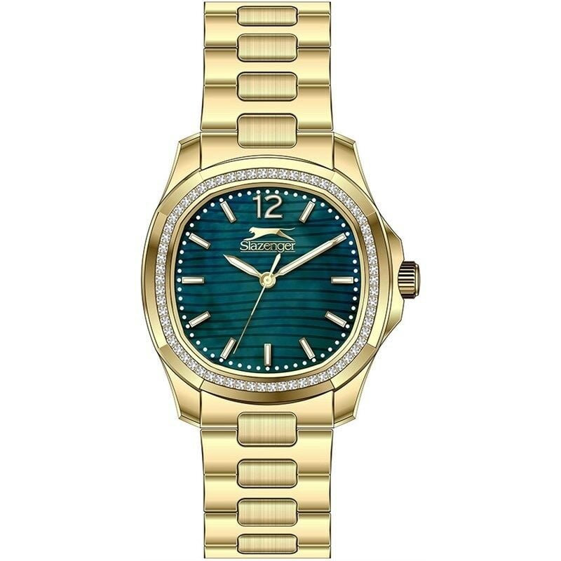 Slazenger SL.09.2238.3.04 Quartz Çelik Gold Yeşil Kadran 36 Mm Kadın Kol Saati