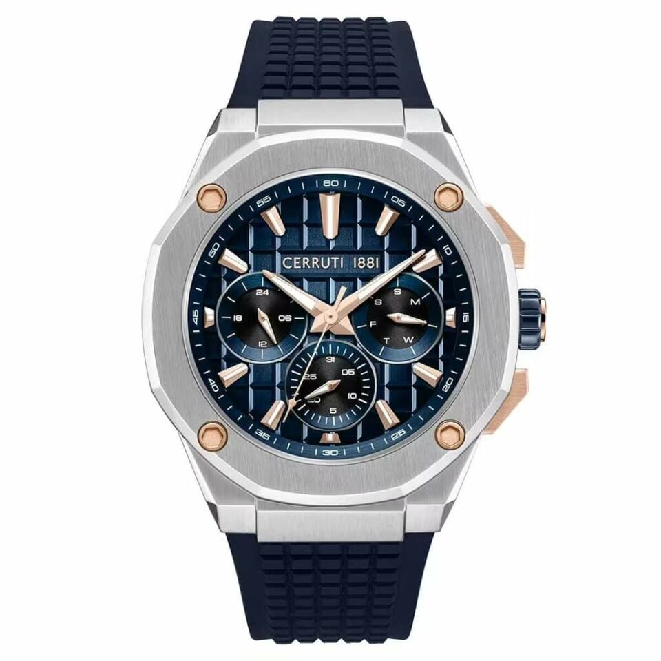 Cerruti 1881 Cıwgq0073402 Quartz Silikon Lacivert 46X54 Mm Erkek Kol Saati