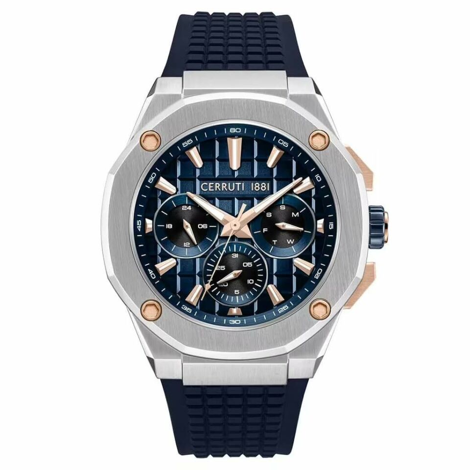 Cerruti 1881 CIWGQ0073402 Quartz Silikon Lacivert 46X54 Mm Erkek Kol Saati