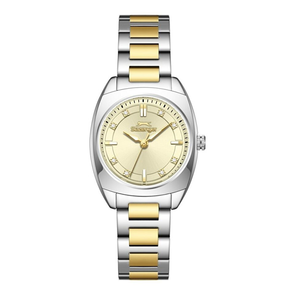 Slazenger SL.09.2597.3.110 Quartz Çelik Gri Sarı 28 Mm Kadın Kol Saati