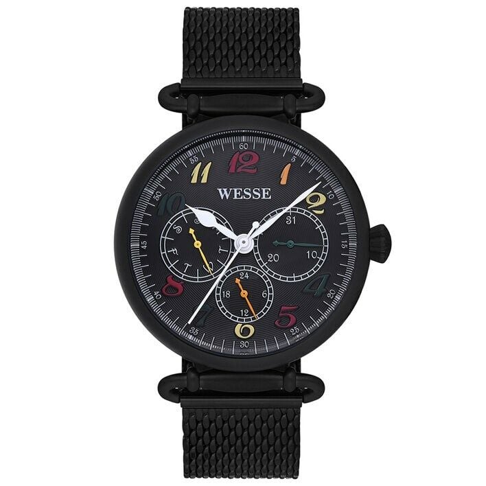 Wesse WWL108101 Quartz 38 Mm Siyah Hasır Kordonlu Kadın Kol Saati