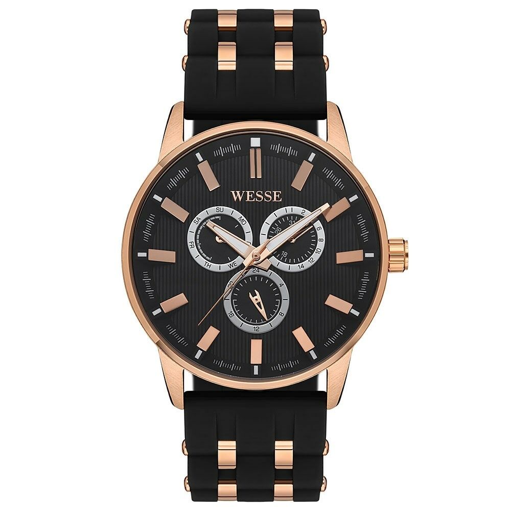 Wesse WWG206702 Quartz Silikon Rose/Siyah 45 Mm Erkek Kol Saati