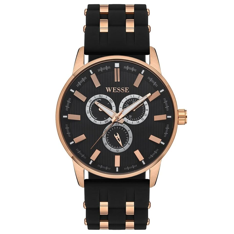 Wesse WWG206702 Quartz Silikon Rose/Siyah 45 Mm Erkek Kol Saati