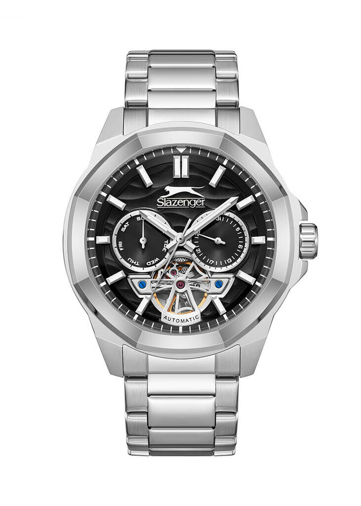 Slazenger SL.09.2439.2.01 Otomatik Çelik Gri Siyah Kadran 45 Mm Erkek Kol Saati