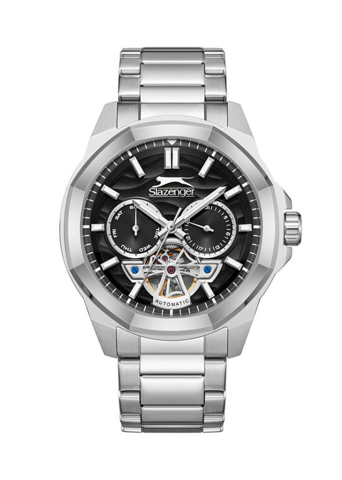 Slazenger SL.09.2439.2.01 Otomatik Çelik Gri Siyah Kadran 45 Mm Erkek Kol Saati