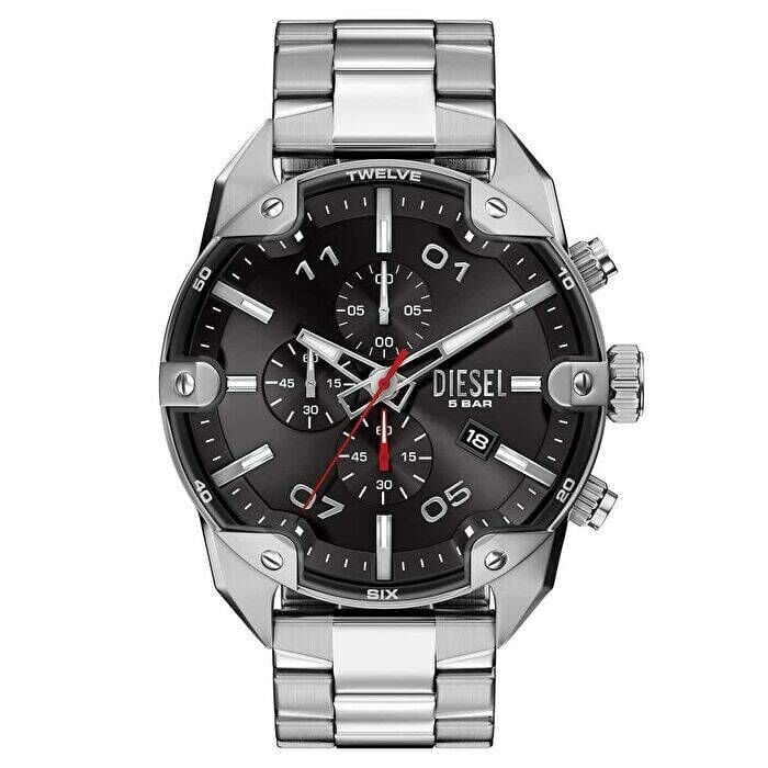 Diesel DZ4709 Quartz Çelik Gri Siyah Kadran 49 Mm Erkek Kol Saati