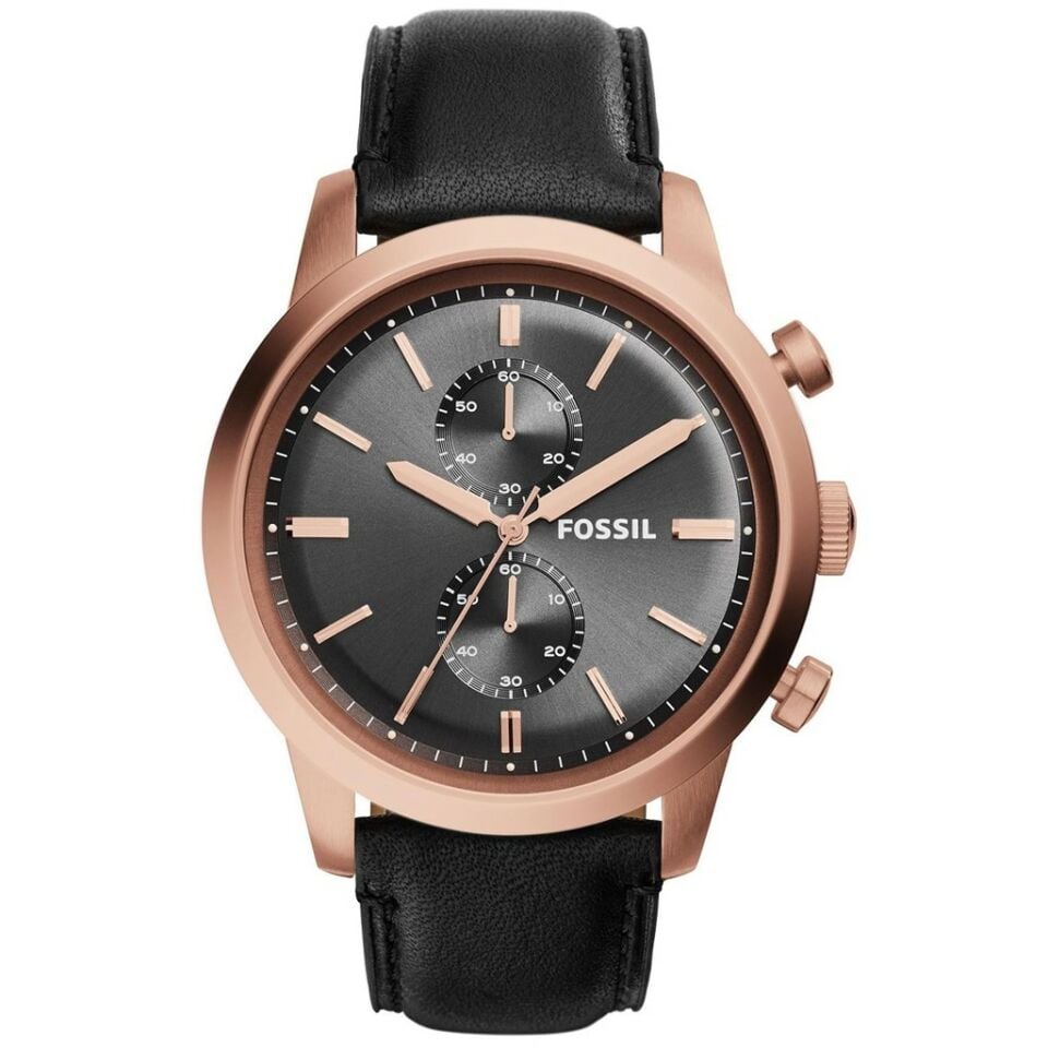 Fossil FFS5097 Quartz Deri Siyah 48 Mm Erkek Kol Saati