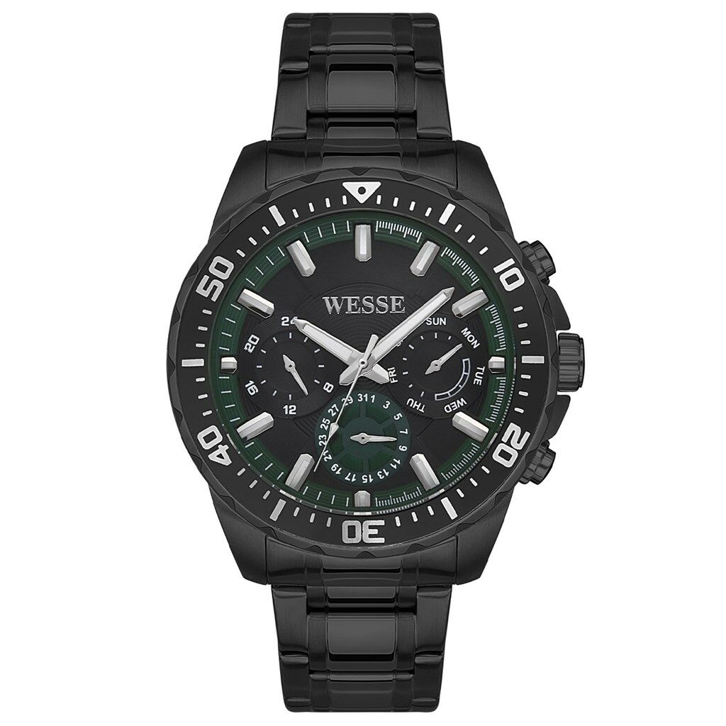 Wesse WWG207603 Quartz Çelik Siyah 45 Mm Erkek Kol Saati