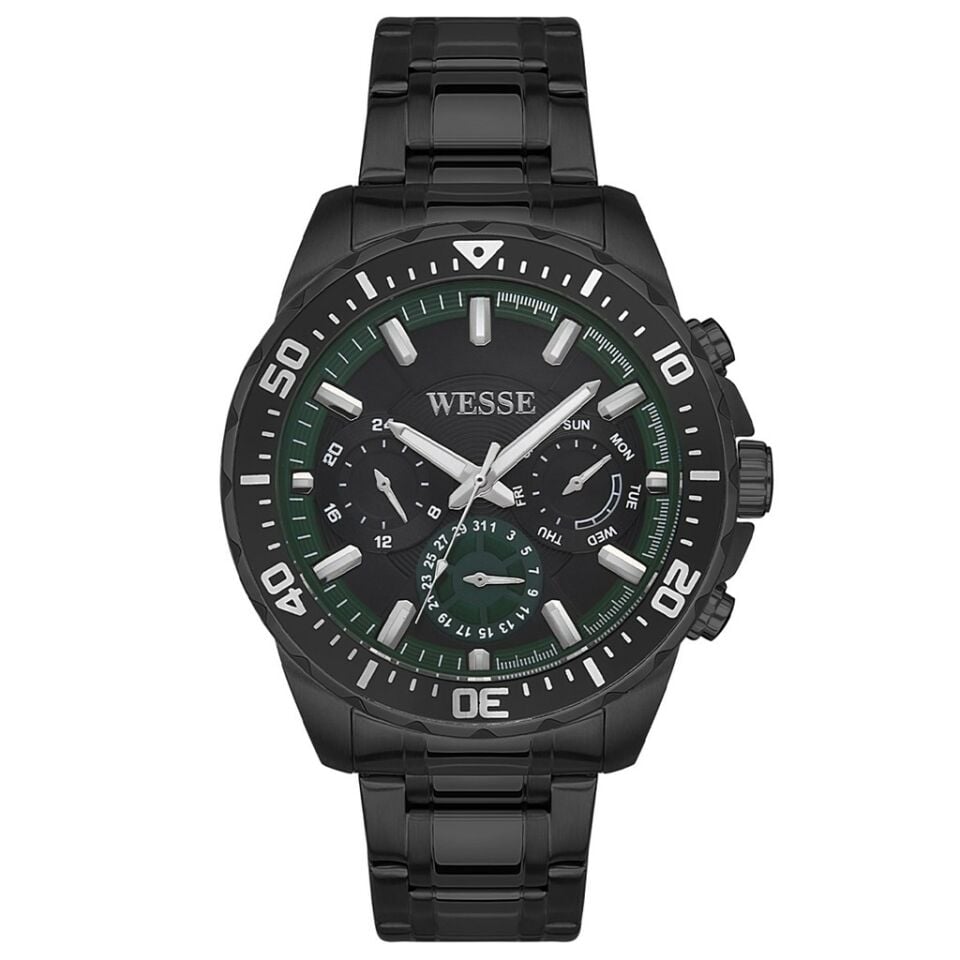 Wesse WWG207603 Quartz Çelik Siyah 45 Mm Erkek Kol Saati