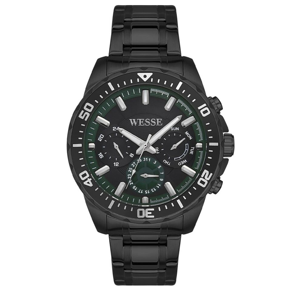 Wesse WWG207603 Quartz Çelik Siyah 45 Mm Erkek Kol Saati
