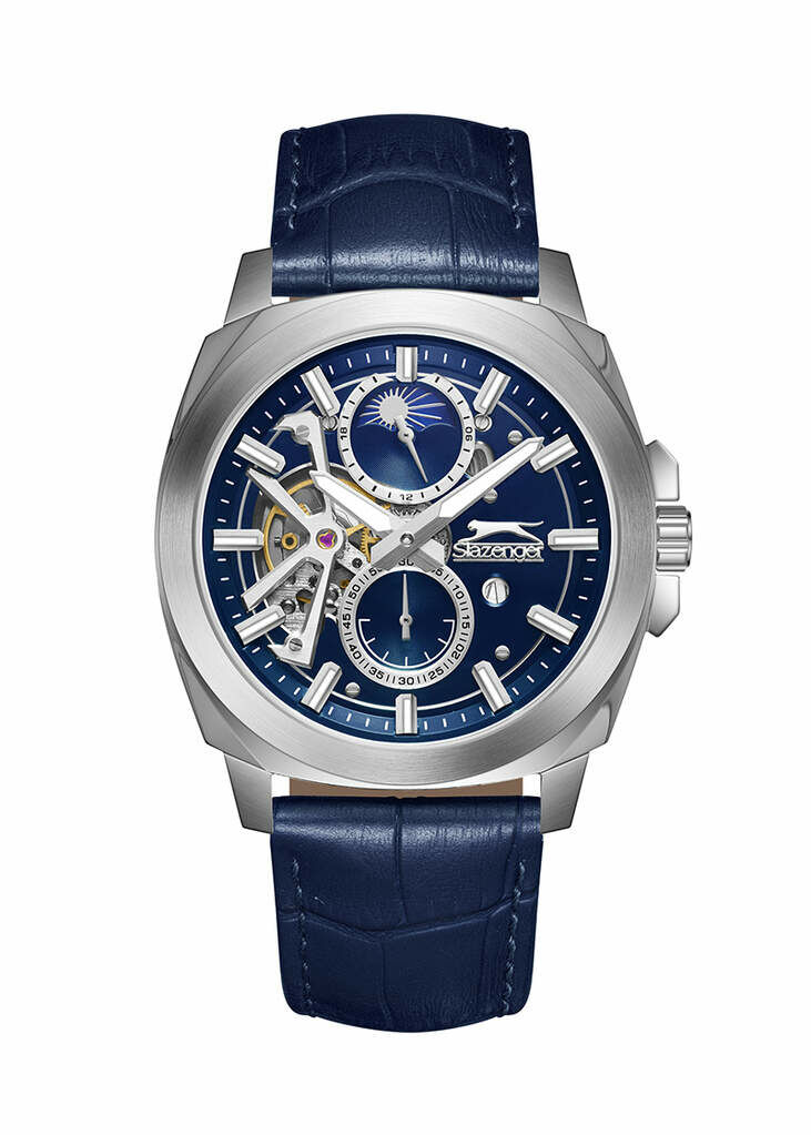 Slazenger  SL.09.2440.2.03 Quartz Deri Lacivert 44 Mm Erkek Kol Saati