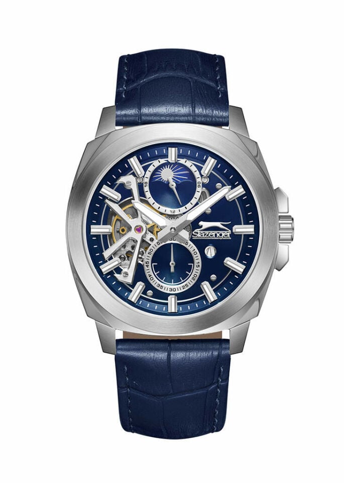 Slazenger  SL.09.2440.2.03 Quartz Deri Lacivert 44 Mm Erkek Kol Saati