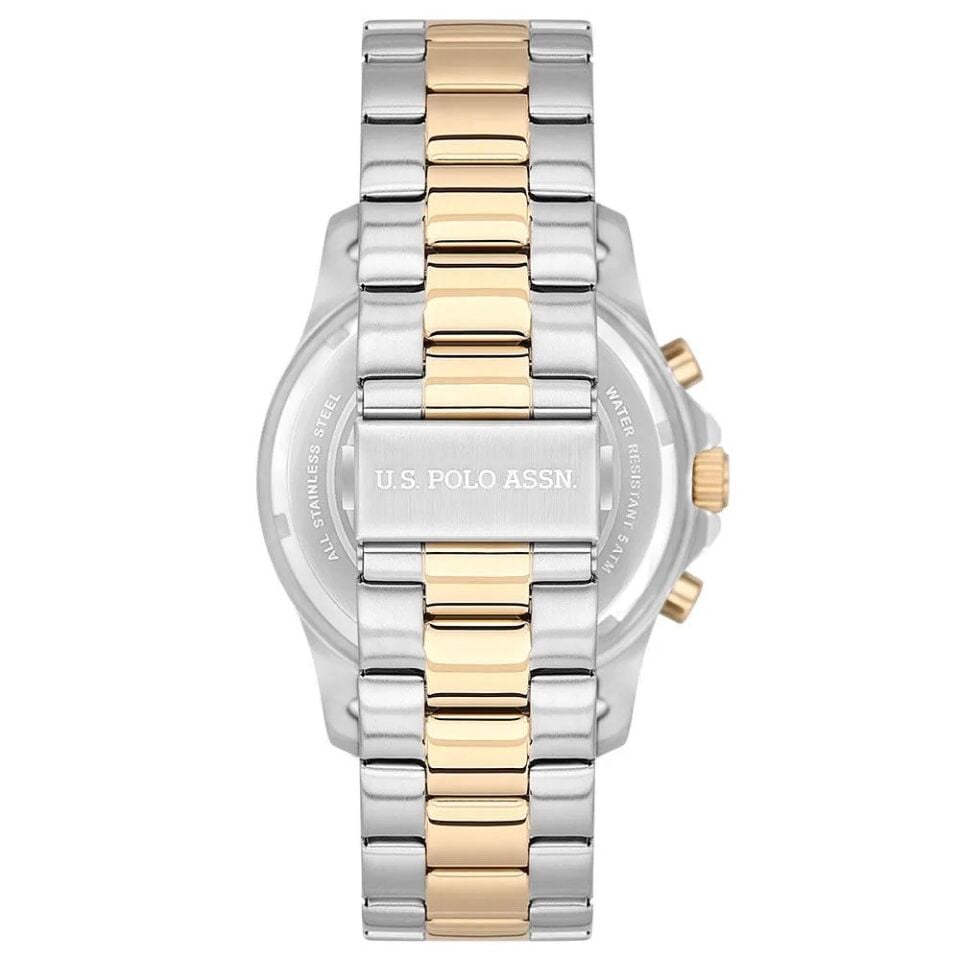 U.s. Polo Assn. USPA1108-05 Quartz Çelik Altın/Gri Siyah Kadran 42 Mm Erkek Kol Saati