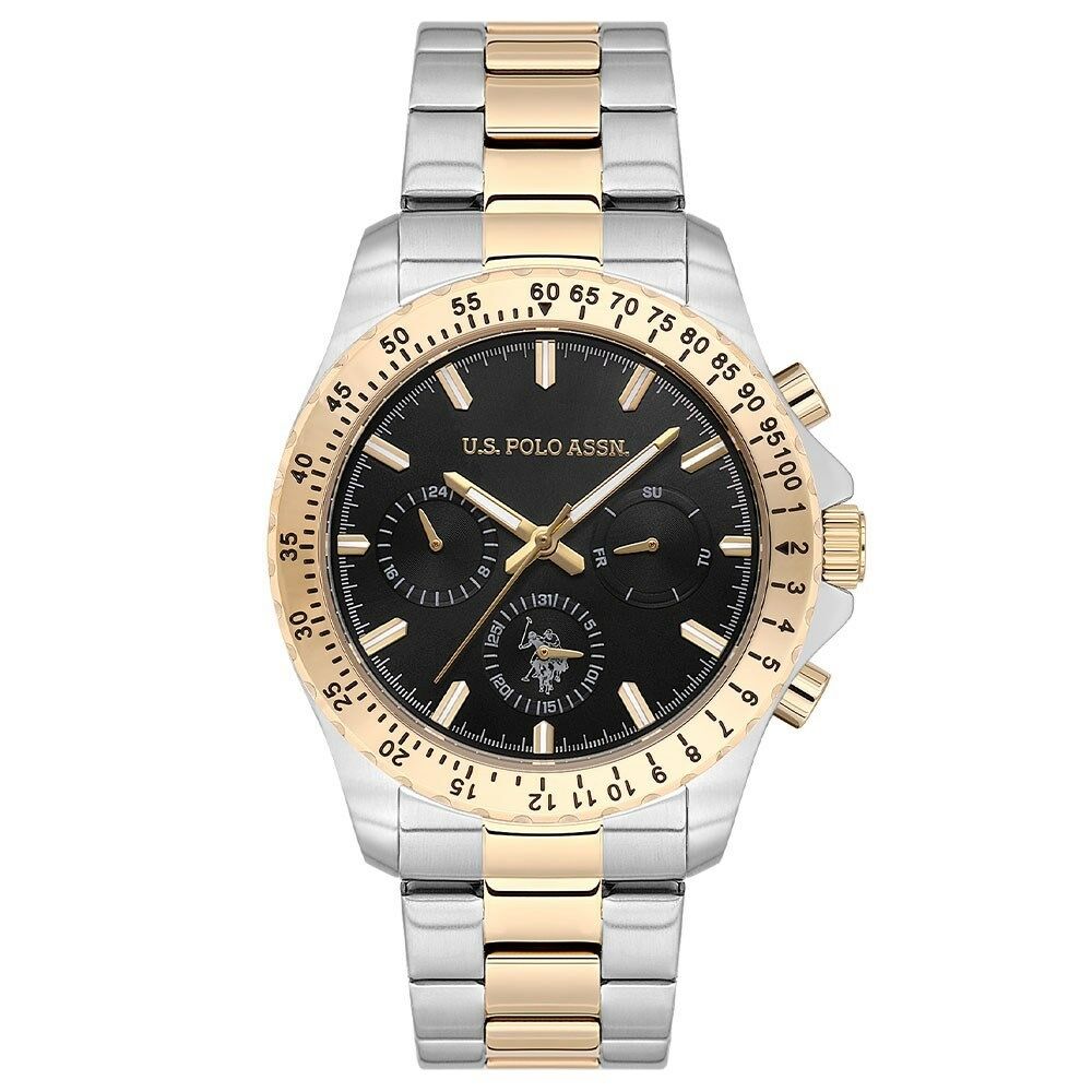 U.s. Polo Assn. USPA1108-05 Quartz Çelik Altın/Gri Siyah Kadran 42 Mm Erkek Kol Saati