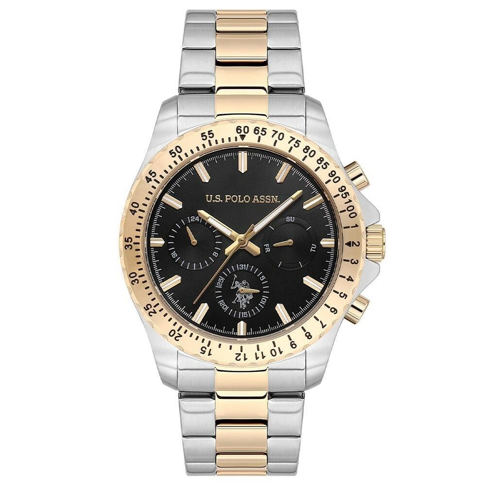 U.s. Polo Assn. USPA1108-05 Quartz Çelik Altın/Gri Siyah Kadran 42 Mm Erkek Kol Saati